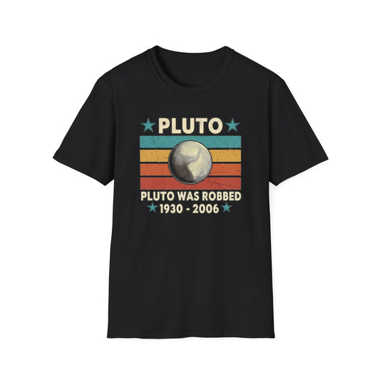 Vintage Pluto Was Robbed Funny Retro Astronomy Space T-Shirt