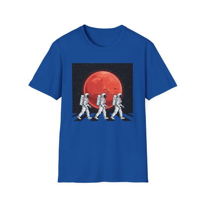 Walking Astronauts Spacemen Planet Space Galaxy T-Shirt