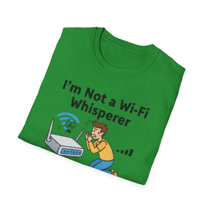 I Whisper to My Wi-Fi, ‘Please Work.’ | Funny Graphic Tee for Tech Lovers & Wi-Fi Strugglers