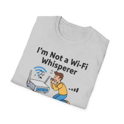 I Whisper to My Wi-Fi, ‘Please Work.’ | Funny Graphic Tee for Tech Lovers & Wi-Fi Strugglers