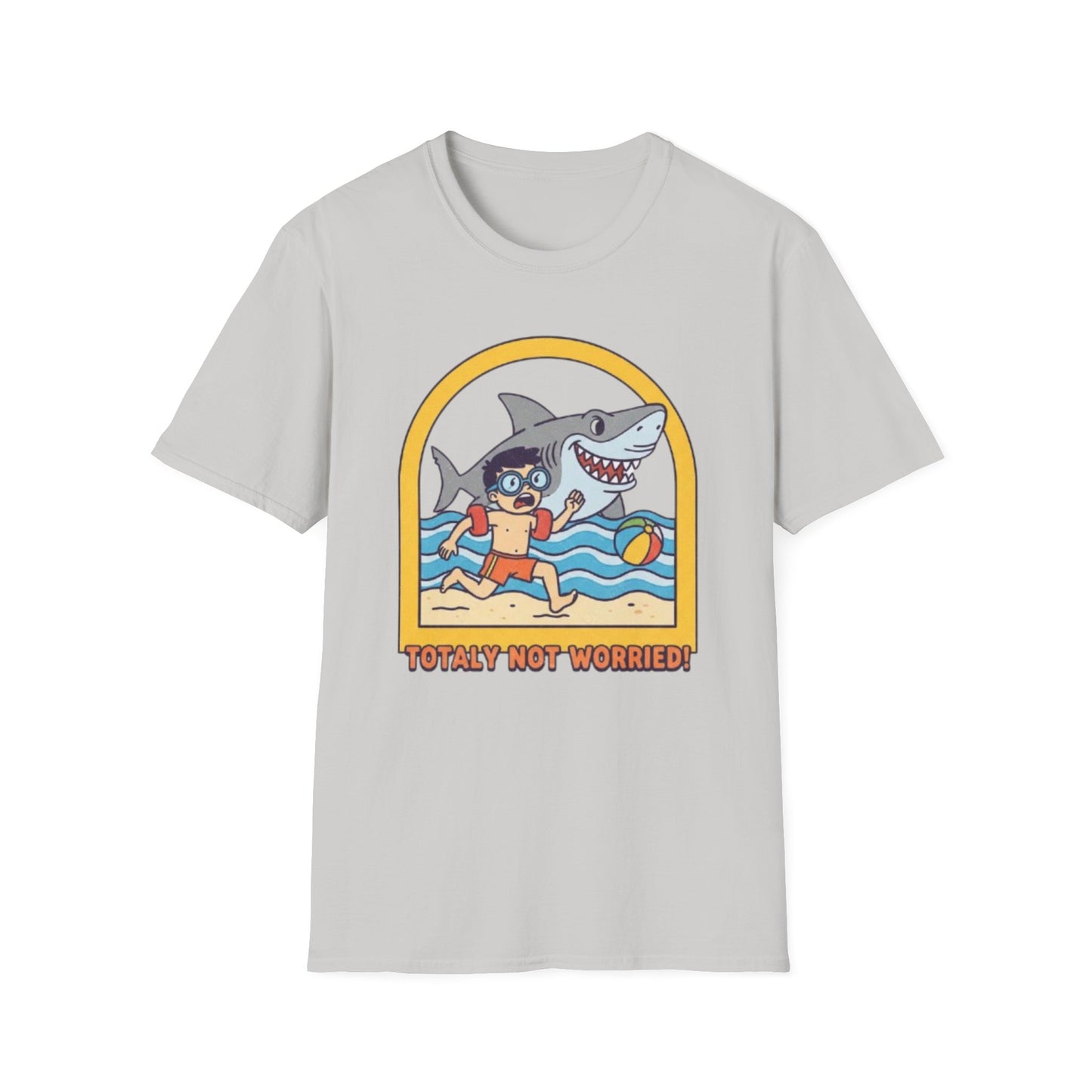 Hilarious Shark Beach Chase T-Shirt