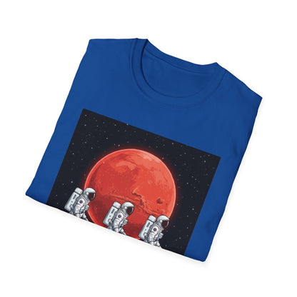 Walking Astronauts Spacemen Planet Space Galaxy T-Shirt