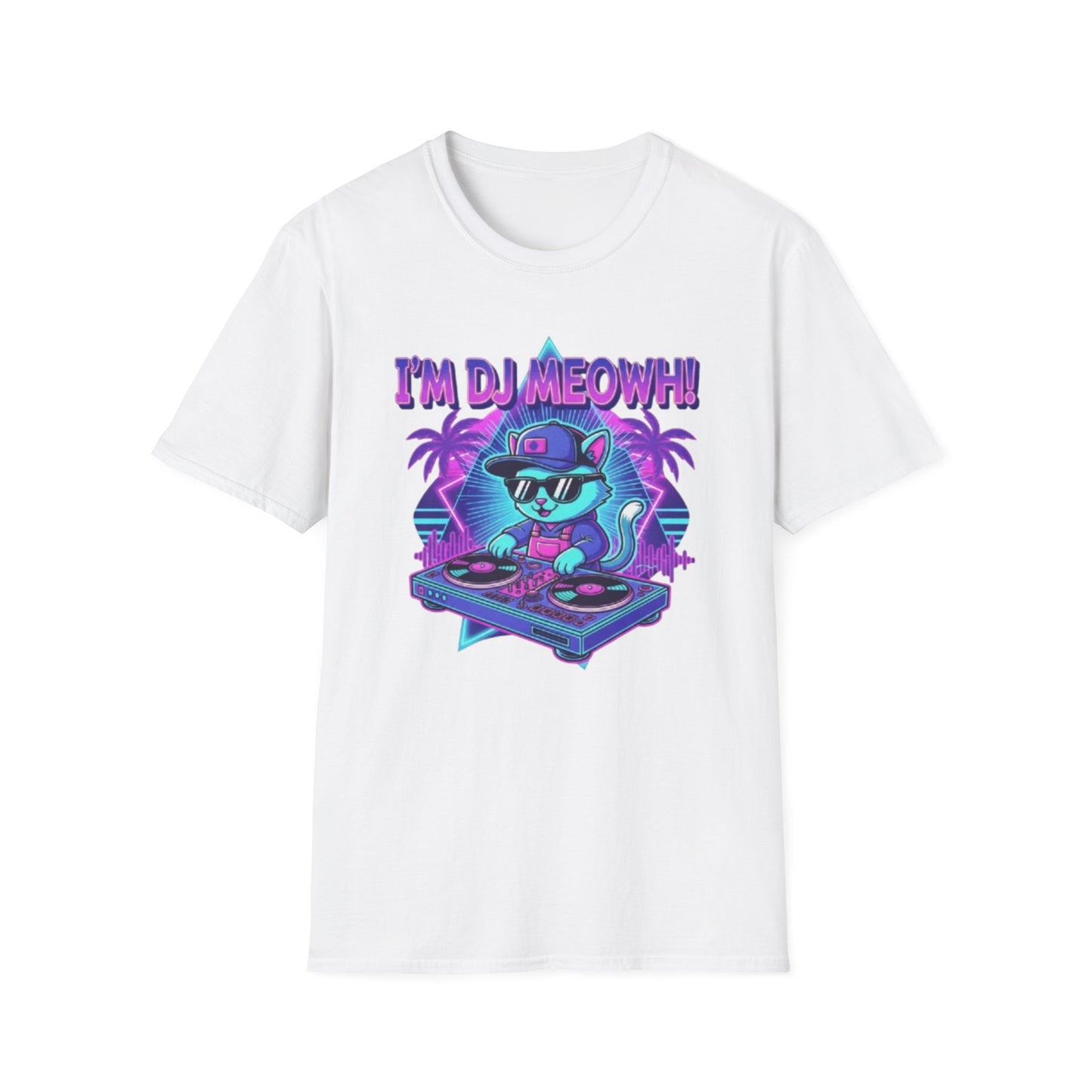 Kawaii Rave Cat & EDM Kitty T-Shirt for Music & Cat Lovers