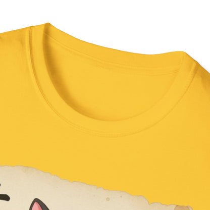 Funny Japanese Anime Kawaii Cat Eating Ramen Graphic T-Shirt