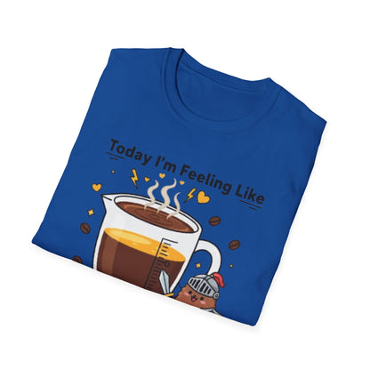 Today I’m Feeling Like 90% Coffee and 10% Courage | Funny Graphic Tee for Coffee Lovers & Morning Warriors