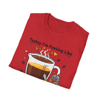Today I’m Feeling Like 90% Coffee and 10% Courage | Funny Graphic Tee for Coffee Lovers & Morning Warriors
