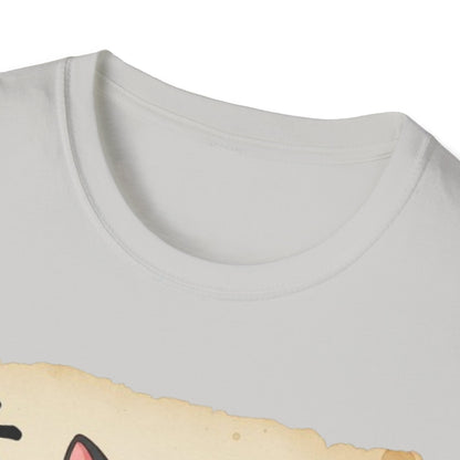 Funny Japanese Anime Kawaii Cat Eating Ramen Graphic T-Shirt