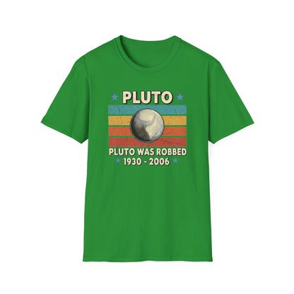 Vintage Pluto Was Robbed Funny Retro Astronomy Space T-Shirt
