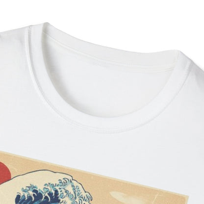 Japanese Ukiyo-e Black Cat Ramen T-Shirt