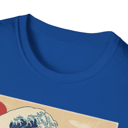 Japanese Ukiyo-e Black Cat Ramen T-Shirt