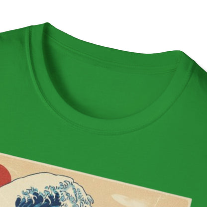 Japanese Ukiyo-e Black Cat Ramen T-Shirt