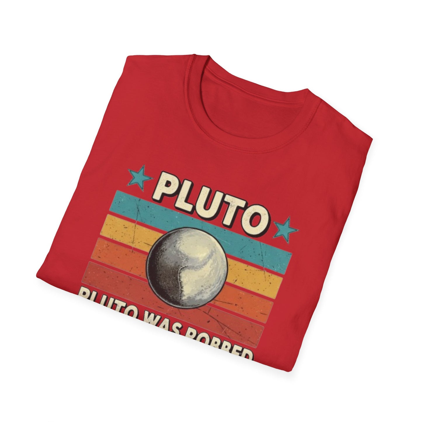 Vintage Pluto Was Robbed Funny Retro Astronomy Space T-Shirt