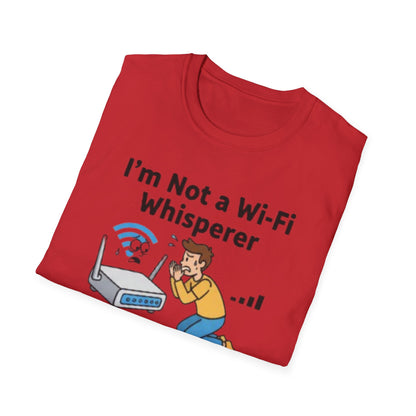 I Whisper to My Wi-Fi, ‘Please Work.’ | Funny Graphic Tee for Tech Lovers & Wi-Fi Strugglers