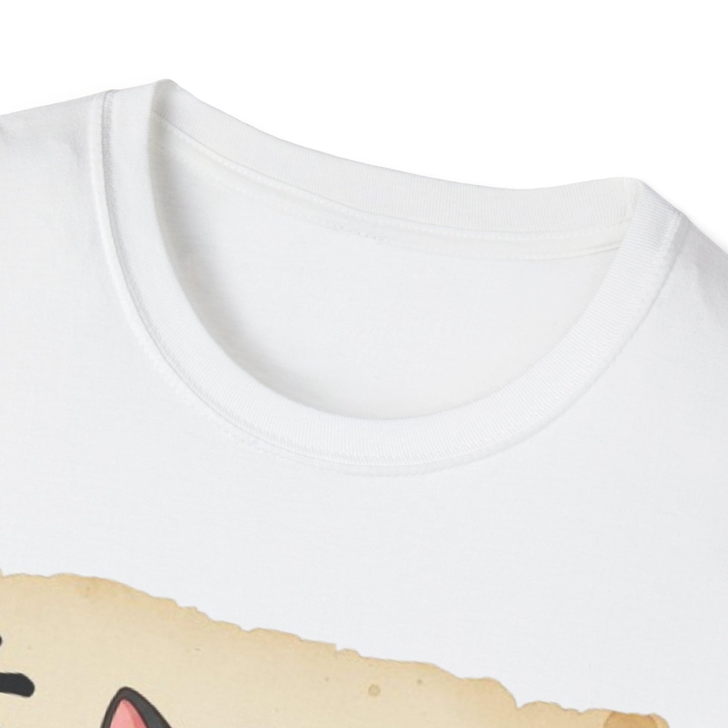 Funny Japanese Anime Kawaii Cat Eating Ramen Graphic T-Shirt