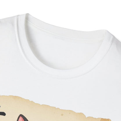 Funny Japanese Anime Kawaii Cat Eating Ramen Graphic T-Shirt