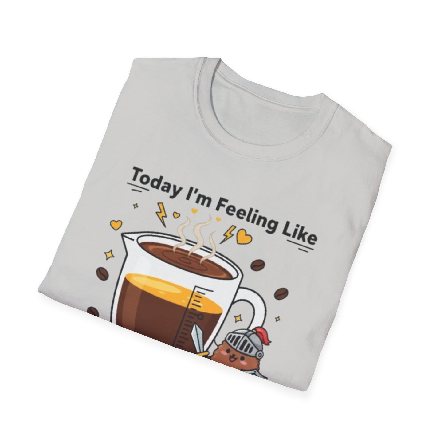 Today I’m Feeling Like 90% Coffee and 10% Courage | Funny Graphic Tee for Coffee Lovers & Morning Warriors