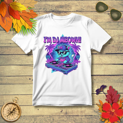 Kawaii Rave Cat & EDM Kitty T-Shirt for Music & Cat Lovers