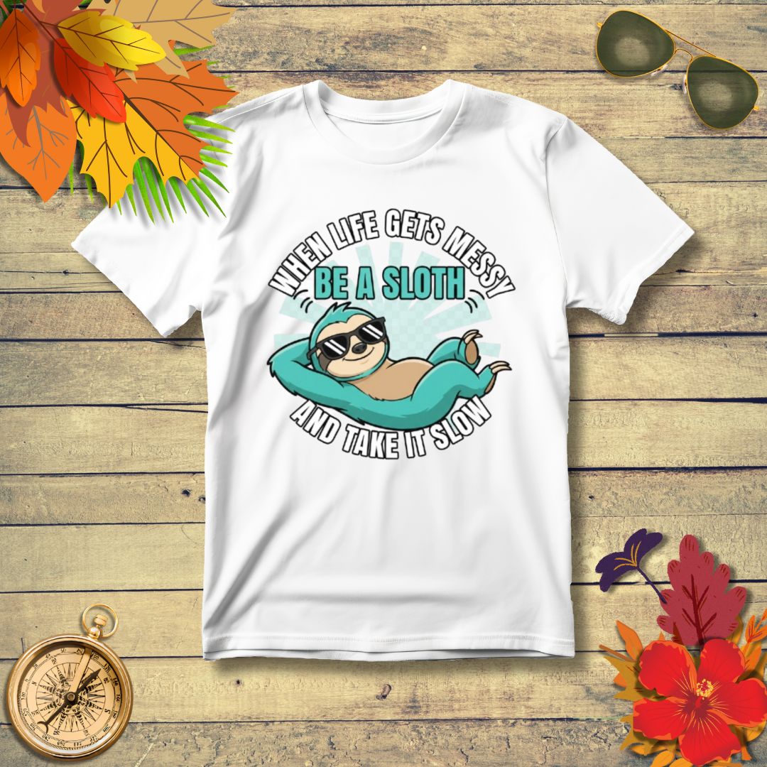Funny Chill Vibes & Lazy Sloth Lover Gift T-Shirt