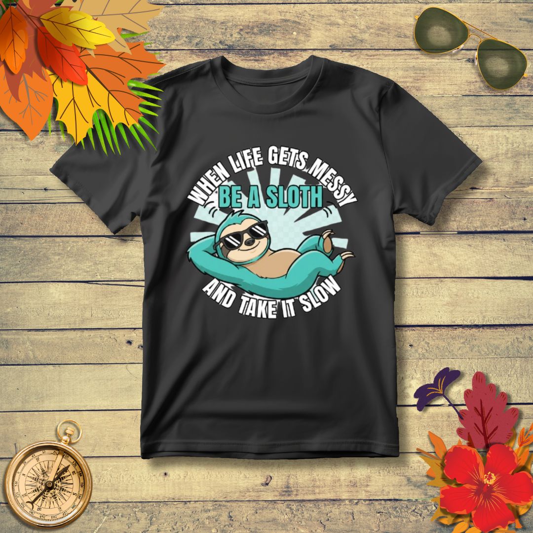 Funny Chill Vibes & Lazy Sloth Lover Gift T-Shirt