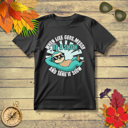 Funny Chill Vibes & Lazy Sloth Lover Gift T-Shirt