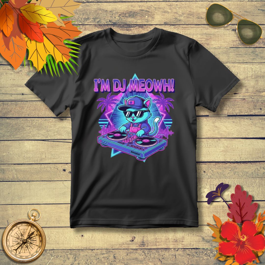 Kawaii Rave Cat & EDM Kitty T-Shirt for Music & Cat Lovers