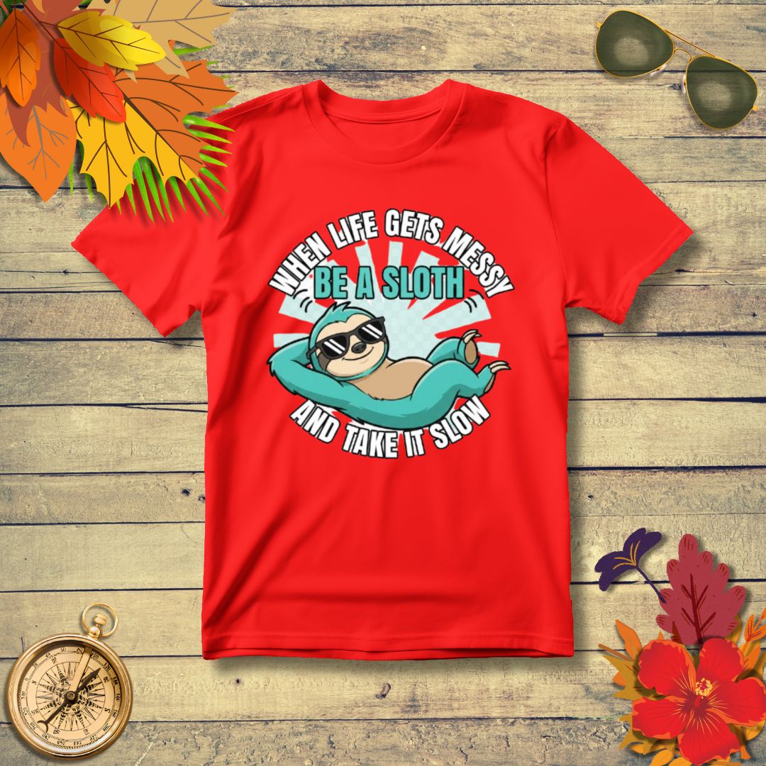Funny Chill Vibes & Lazy Sloth Lover Gift T-Shirt