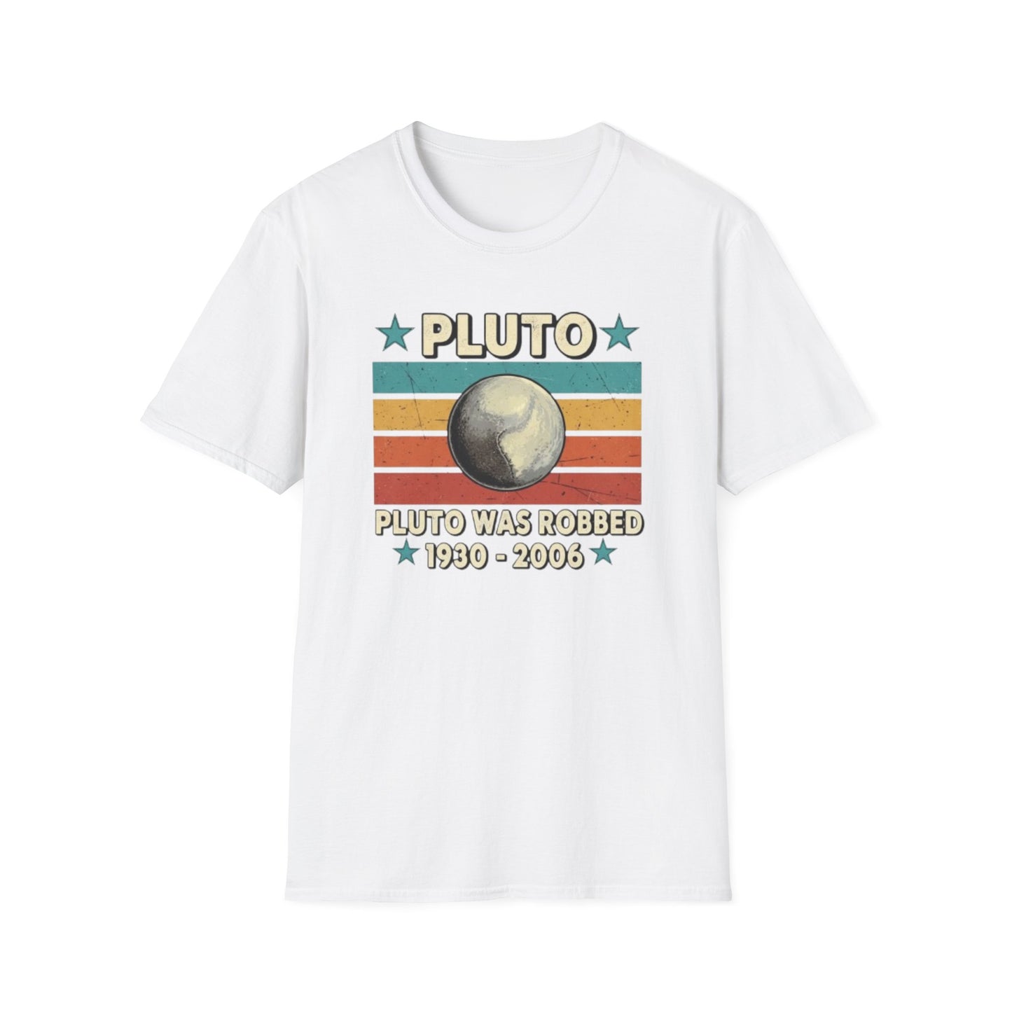 Vintage Pluto Was Robbed Funny Retro Astronomy Space T-Shirt