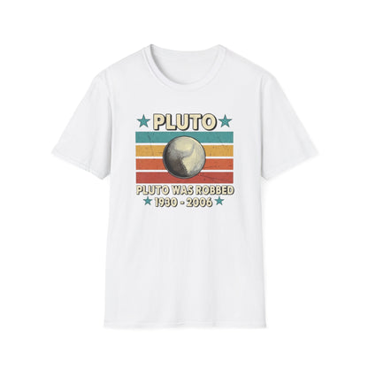 Vintage Pluto Was Robbed Funny Retro Astronomy Space T-Shirt