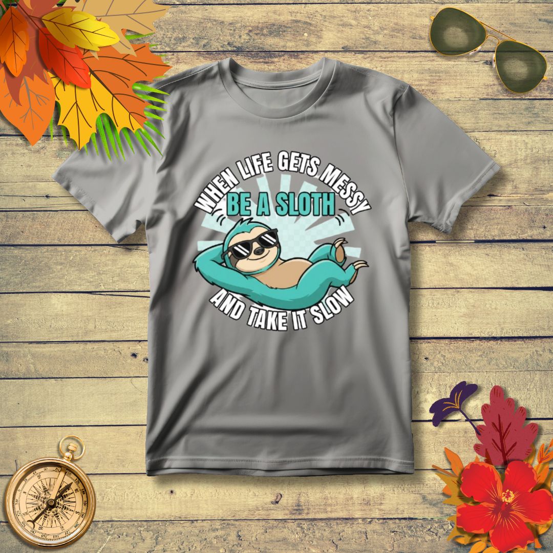 Funny Chill Vibes & Lazy Sloth Lover Gift T-Shirt