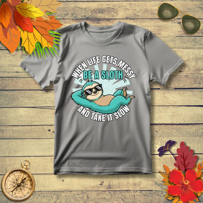 Funny Chill Vibes & Lazy Sloth Lover Gift T-Shirt