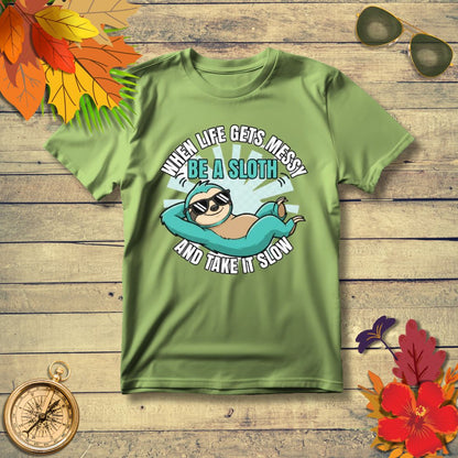 Funny Chill Vibes & Lazy Sloth Lover Gift T-Shirt
