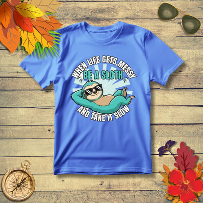 Funny Chill Vibes & Lazy Sloth Lover Gift T-Shirt