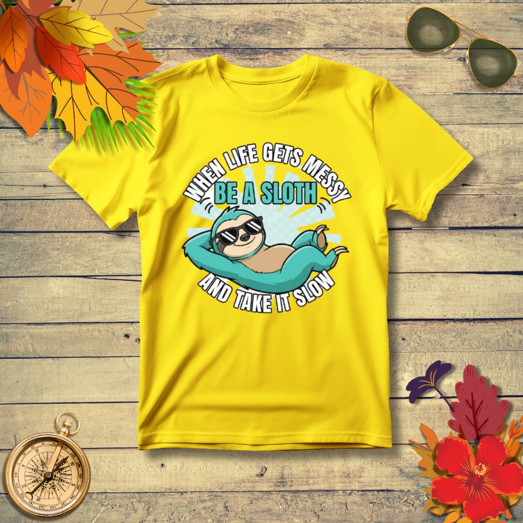 Funny Chill Vibes & Lazy Sloth Lover Gift T-Shirt