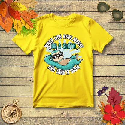 Funny Chill Vibes & Lazy Sloth Lover Gift T-Shirt