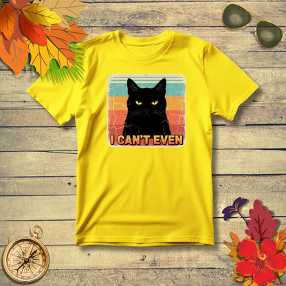 "I Can't Even" Black Cat Meme T-Shirt