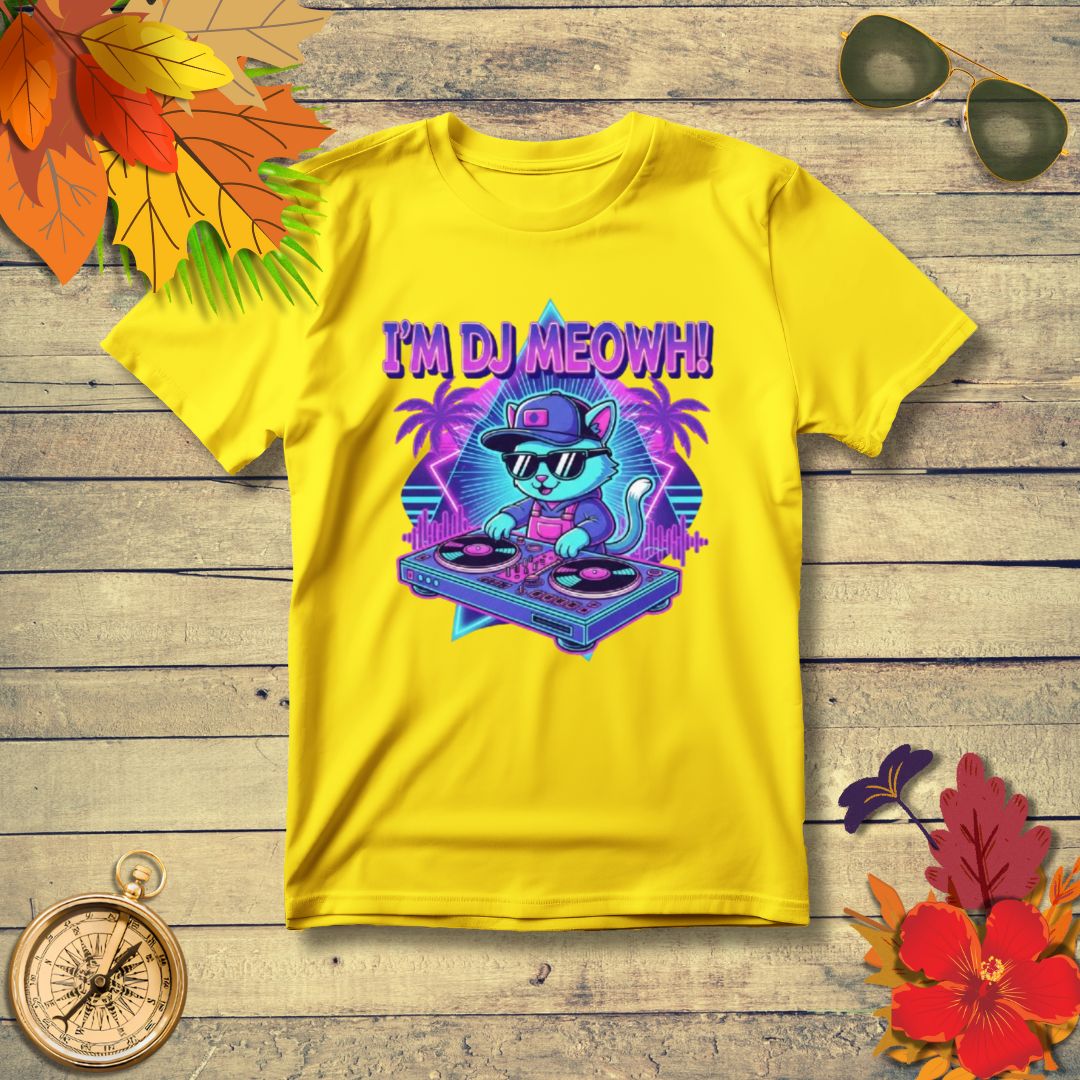 Kawaii Rave Cat & EDM Kitty T-Shirt for Music & Cat Lovers