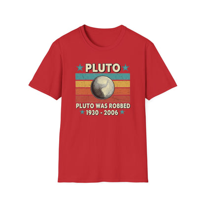 Vintage Pluto Was Robbed Funny Retro Astronomy Space T-Shirt