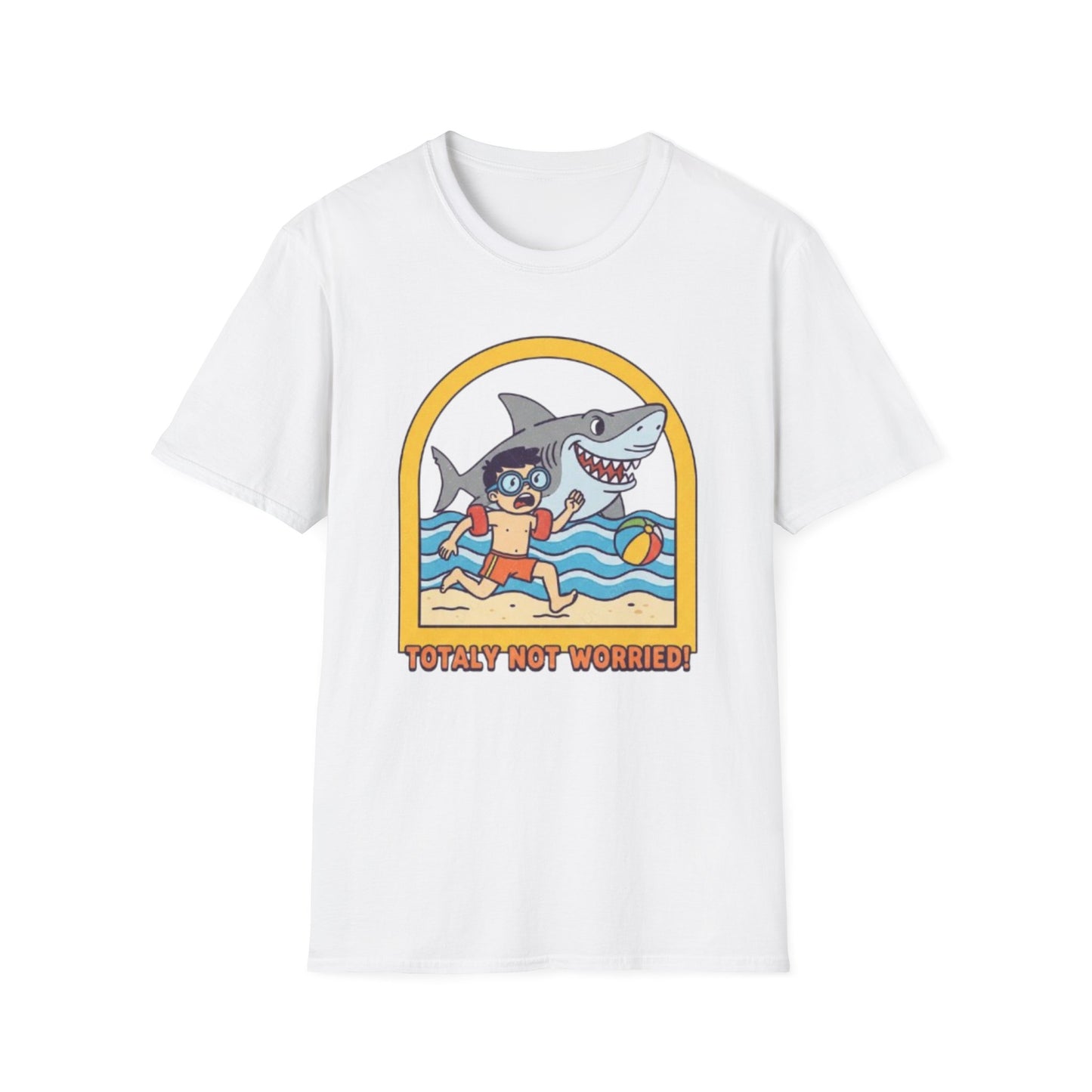 Hilarious Shark Beach Chase T-Shirt