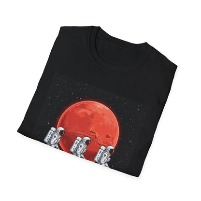 Walking Astronauts Spacemen Planet Space Galaxy T-Shirt