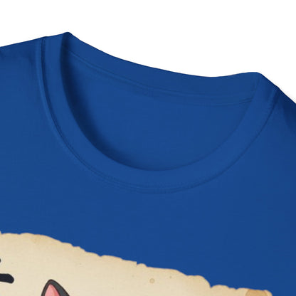 Funny Japanese Anime Kawaii Cat Eating Ramen Graphic T-Shirt