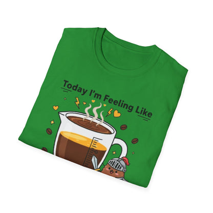 Today I’m Feeling Like 90% Coffee and 10% Courage | Funny Graphic Tee for Coffee Lovers & Morning Warriors