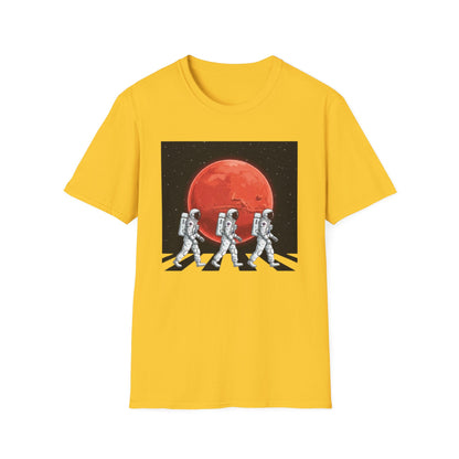 Walking Astronauts Spacemen Planet Space Galaxy T-Shirt