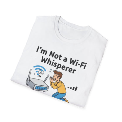 I Whisper to My Wi-Fi, ‘Please Work.’ | Funny Graphic Tee for Tech Lovers & Wi-Fi Strugglers