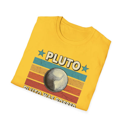 Vintage Pluto Was Robbed Funny Retro Astronomy Space T-Shirt