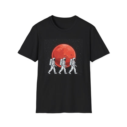 Walking Astronauts Spacemen Planet Space Galaxy T-Shirt