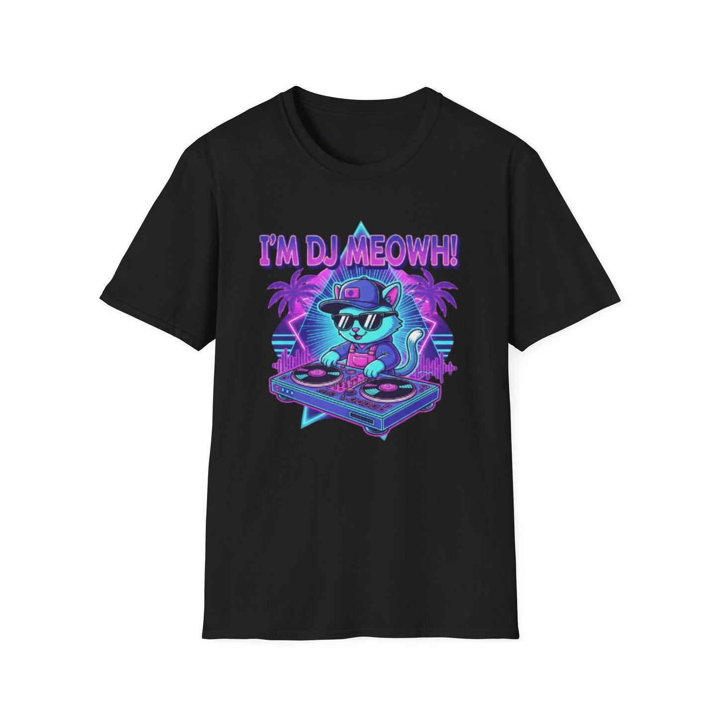 Kawaii Rave Cat & EDM Kitty T-Shirt for Music & Cat Lovers