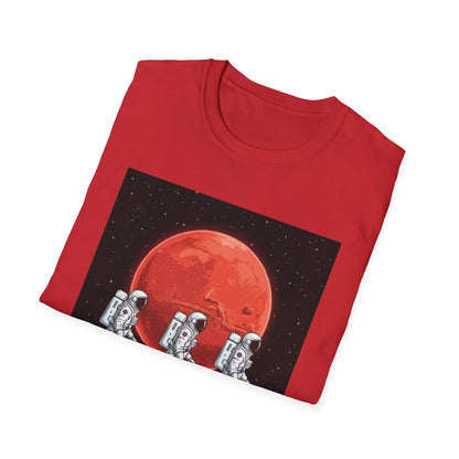Walking Astronauts Spacemen Planet Space Galaxy T-Shirt