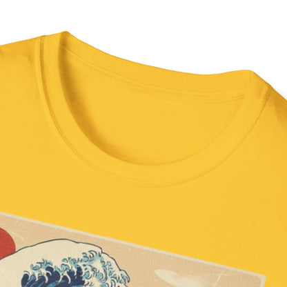 Japanese Ukiyo-e Black Cat Ramen T-Shirt