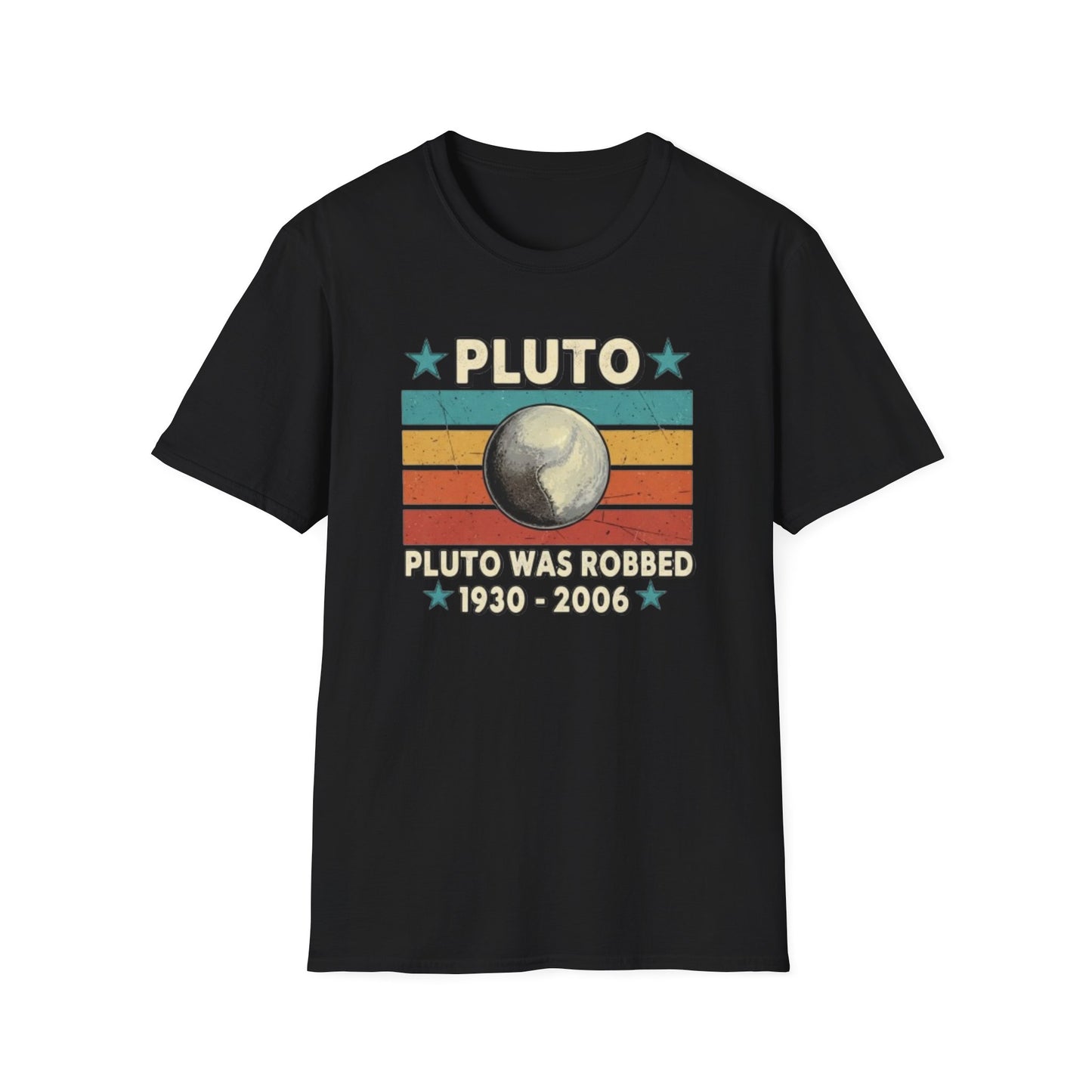 Vintage Pluto Was Robbed Funny Retro Astronomy Space T-Shirt