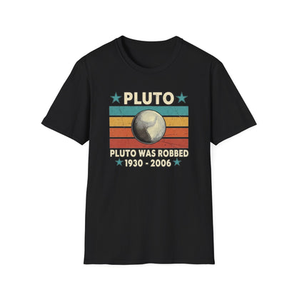 Vintage Pluto Was Robbed Funny Retro Astronomy Space T-Shirt